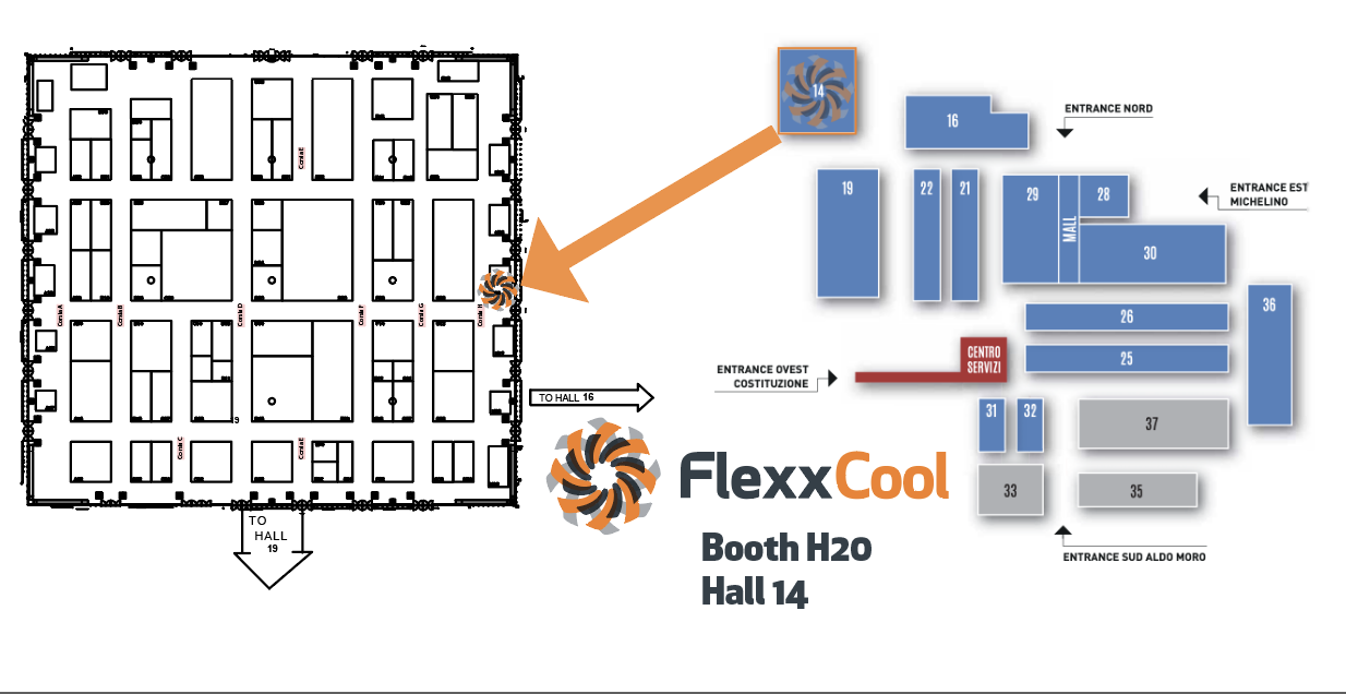 FlexxCool at booth H20 in Hall 14 at MESCPE 2024. 